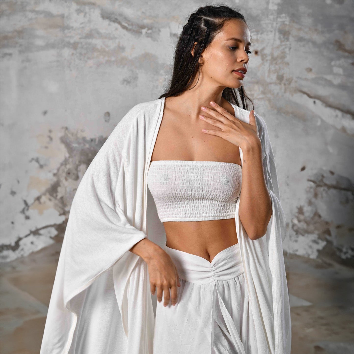SAHMERAN Kimono - Beyaz