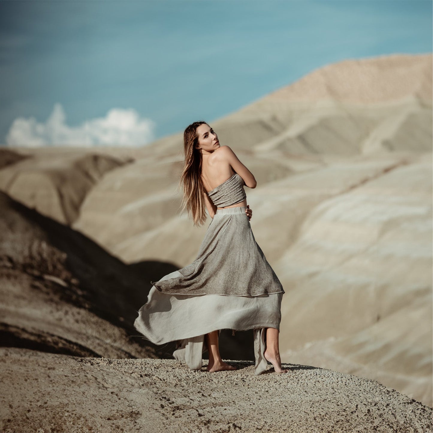 Bia Etek - Açık Gri
