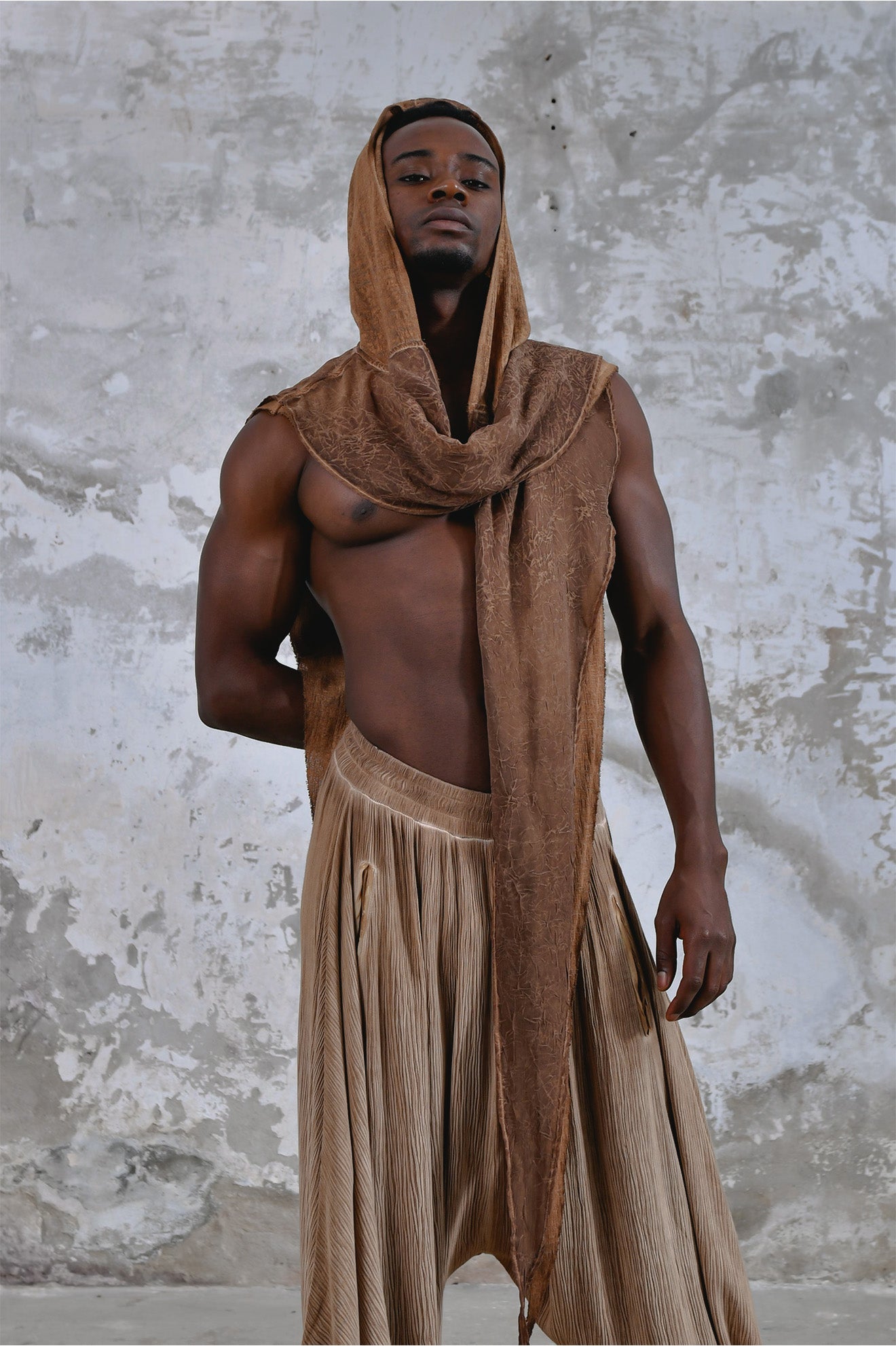 Desert Bohemian hooded shawl, unisex Jedi-inspired hooded shawl with mystical embroidery, spiritual hooded shawl for Star Wars cosplay and everyday wear, handcrafted shawl with boho-chic details and protective hood, breathable and comfortable shawl hood for outdoor adventures, unique and meaningful embroidered shawl for spiritual seekers, vibrant shawl hood, Jedi-inspired shawl for cosmic warriors, celestial-inspired shawl hood with intricate star embroidery, burning man outfit
