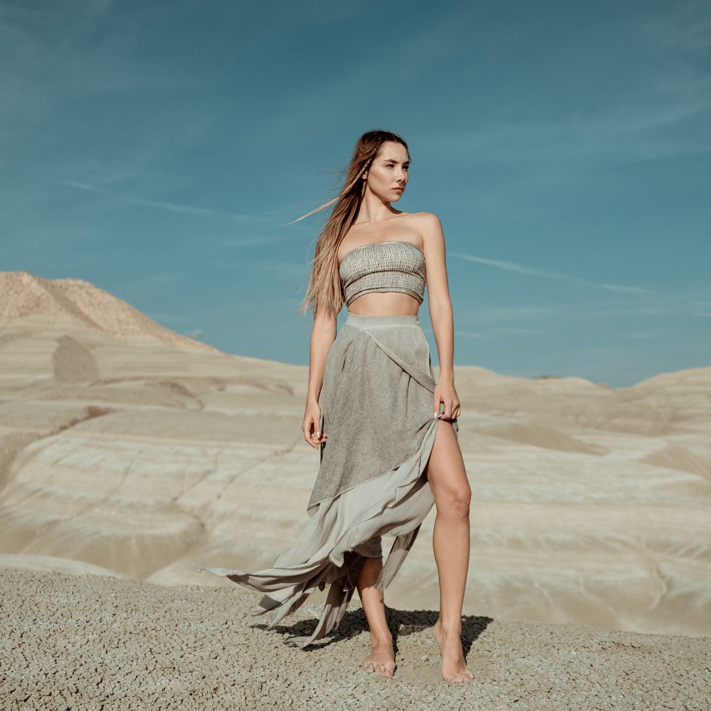 Bia Etek - Açık Gri