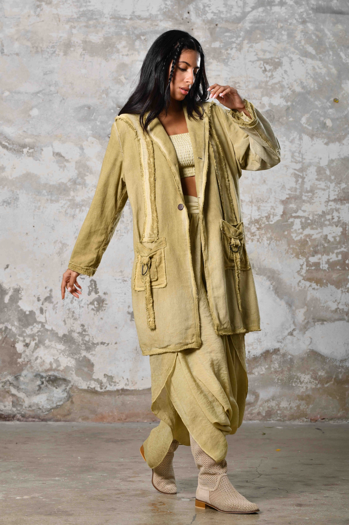 ZHENA Ceket - Antik Limon
