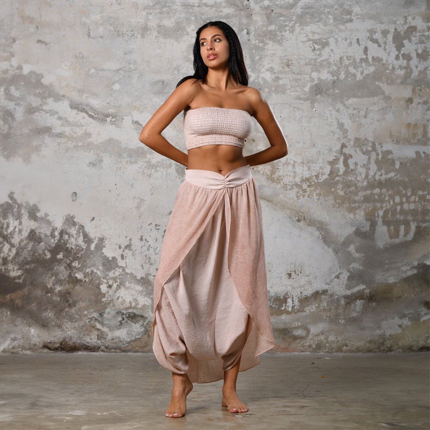 Gaia Şalvar - Pudra Pembe