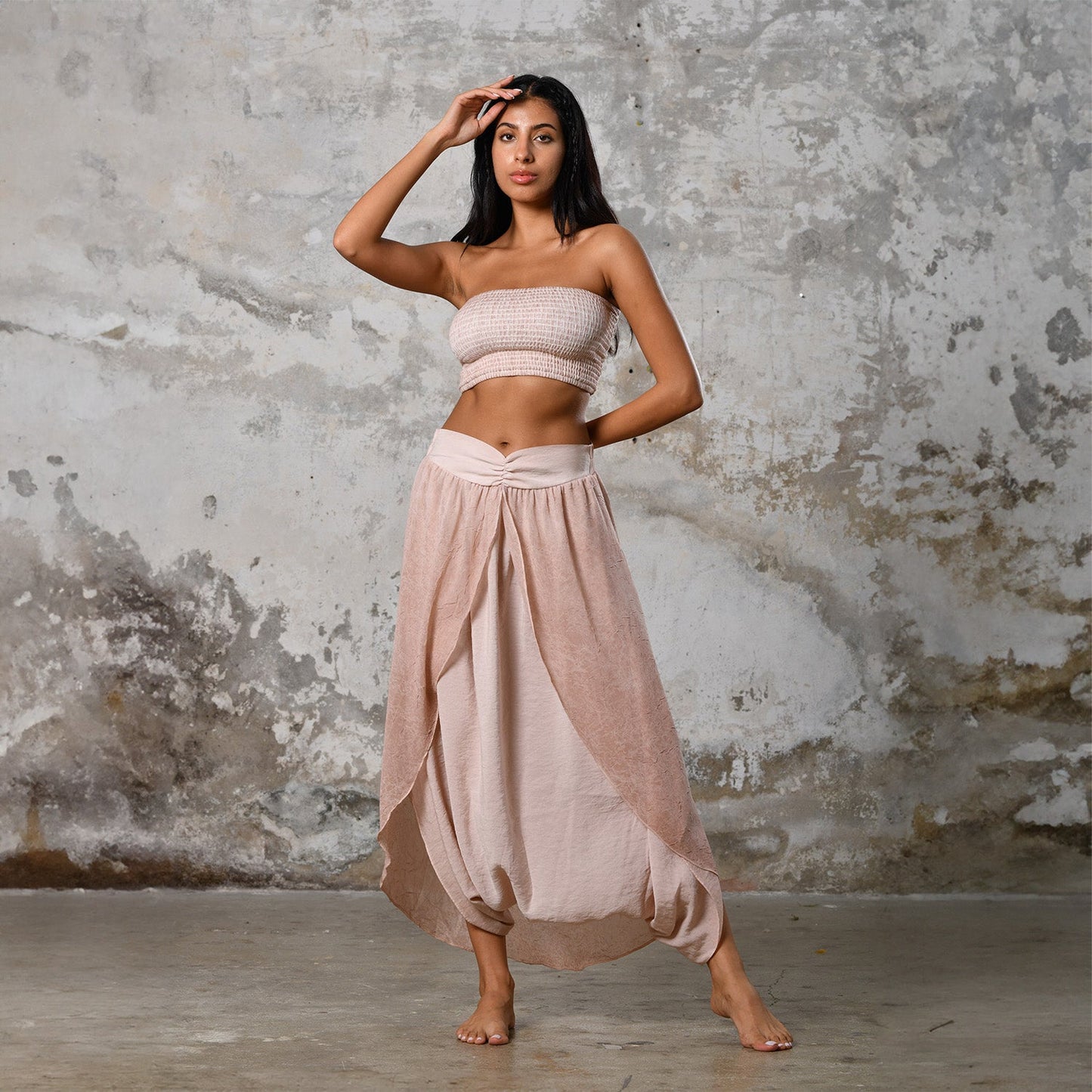 Gaia Şalvar - Pudra Pembe